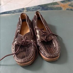 Sperry Metallic Brown Loafers